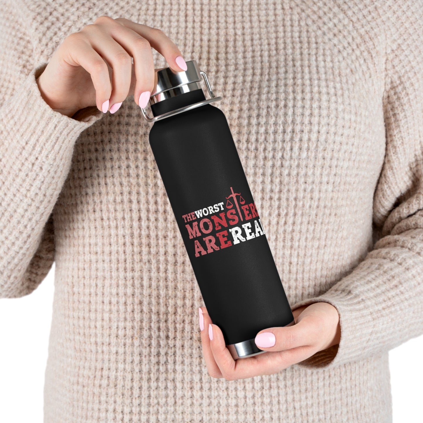 "The Worst Monsters" Copper Vacuum Insulated Bottle, 22oz