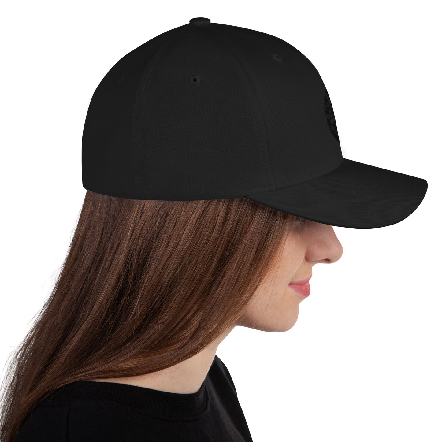 S&S Black-on-Black Structured FlexFit Cap