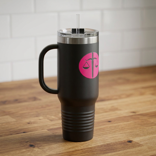 40oz Insulated Travel Mug – “The Worst Monsters Are Real” Black Tumbler