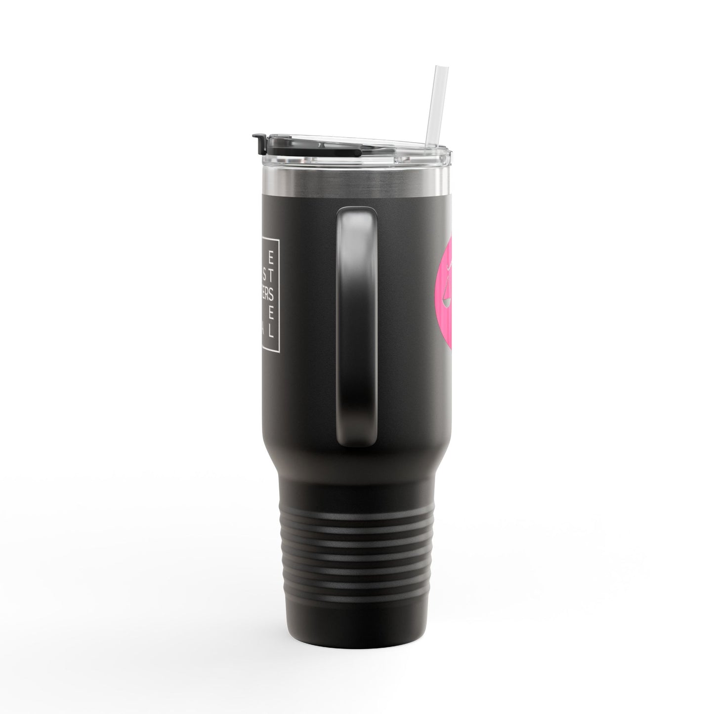 40oz Insulated Travel Mug – “The Worst Monsters Are Real” Black Tumbler