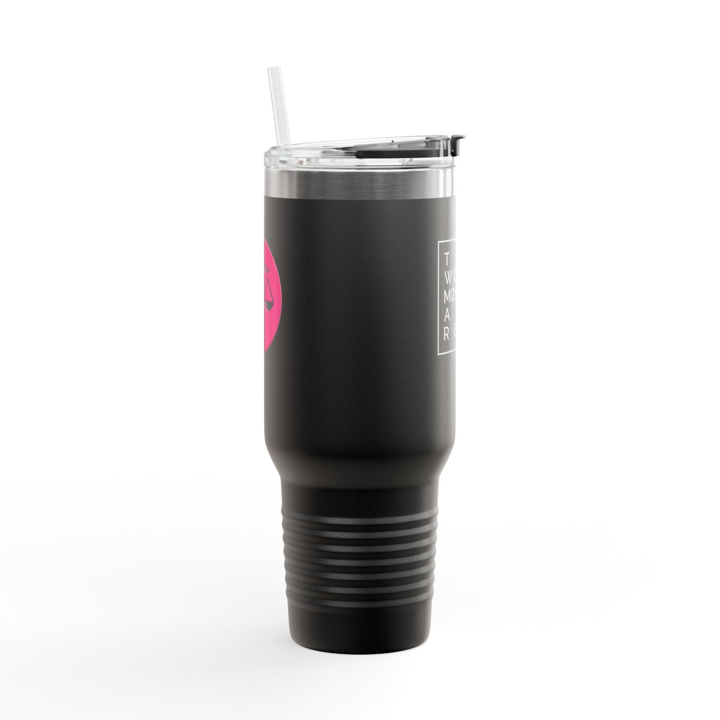 40oz Insulated Travel Mug – “The Worst Monsters Are Real” Black Tumbler