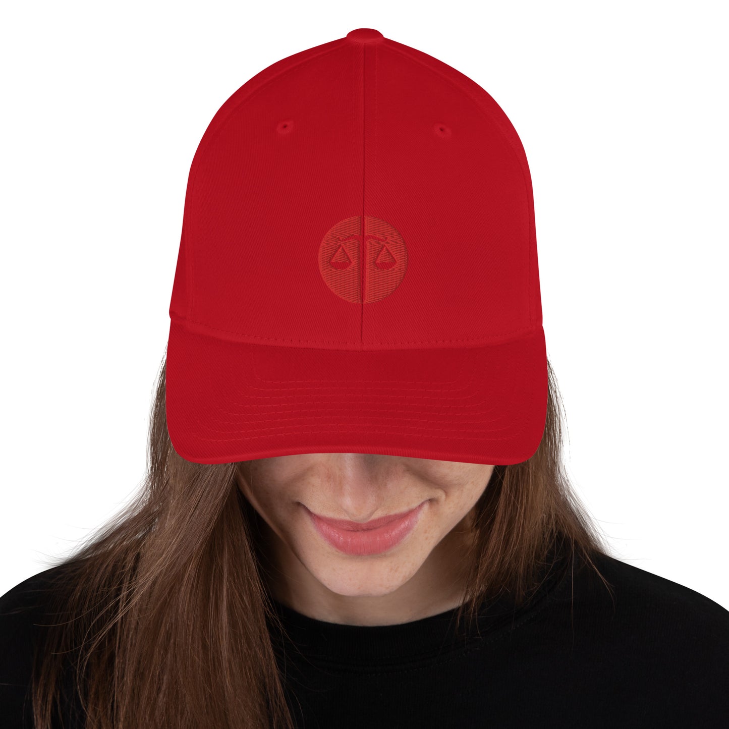 S&S Red-on-Red Structured FlexFit Cap