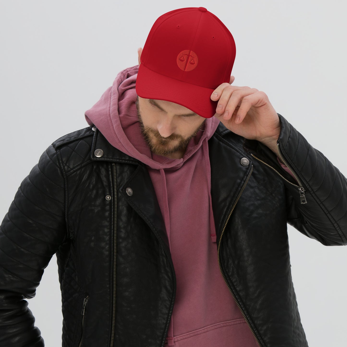 S&S Red-on-Red Structured FlexFit Cap