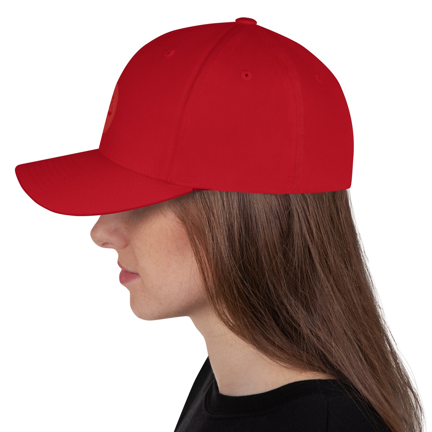 S&S Red-on-Red Structured FlexFit Cap