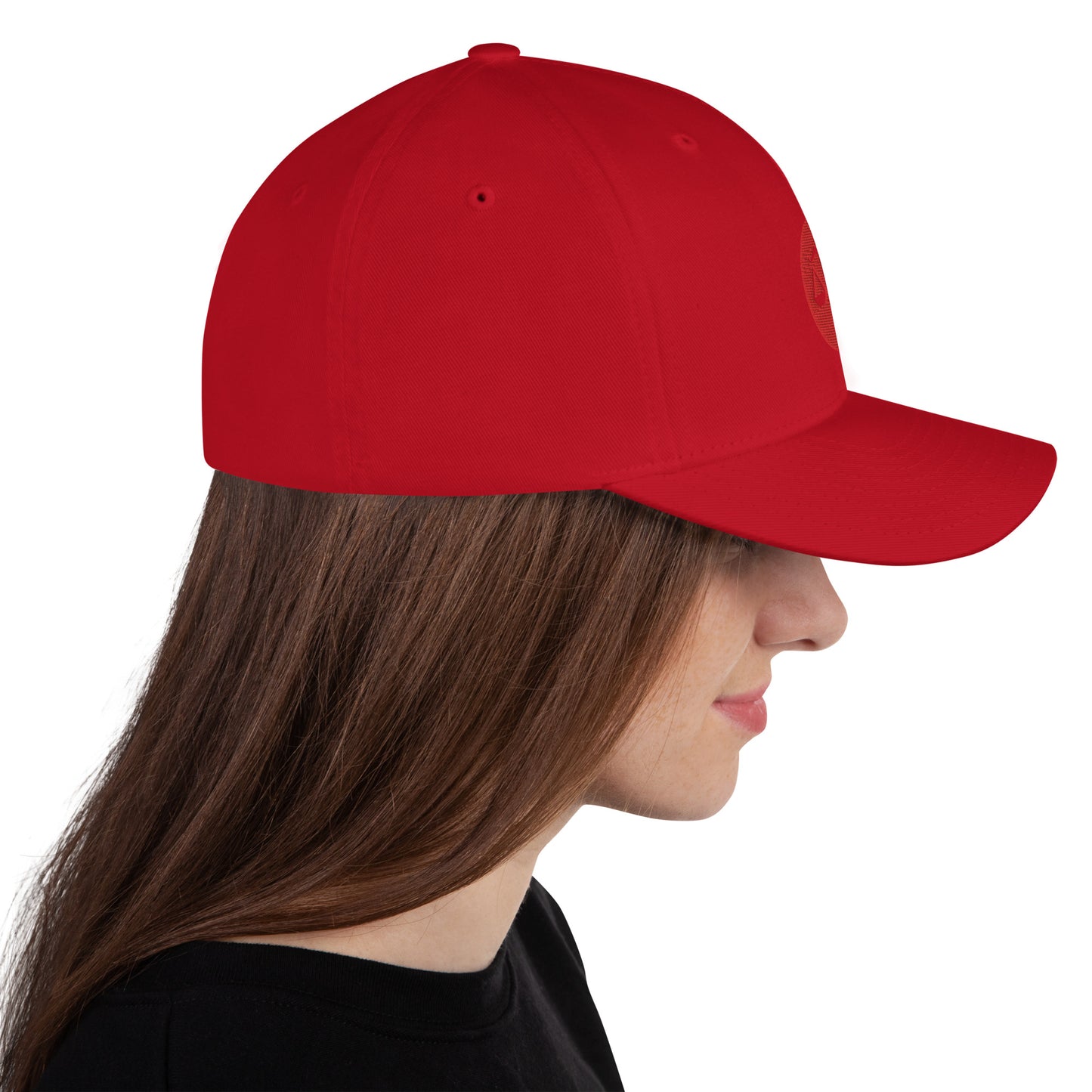 S&S Red-on-Red Structured FlexFit Cap