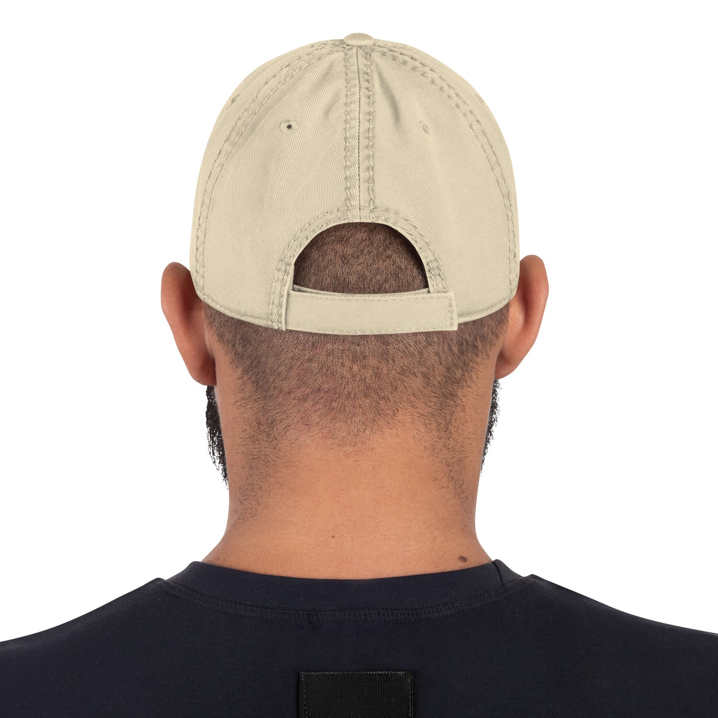 Sword and Scale Distressed Dad Hat - Tan