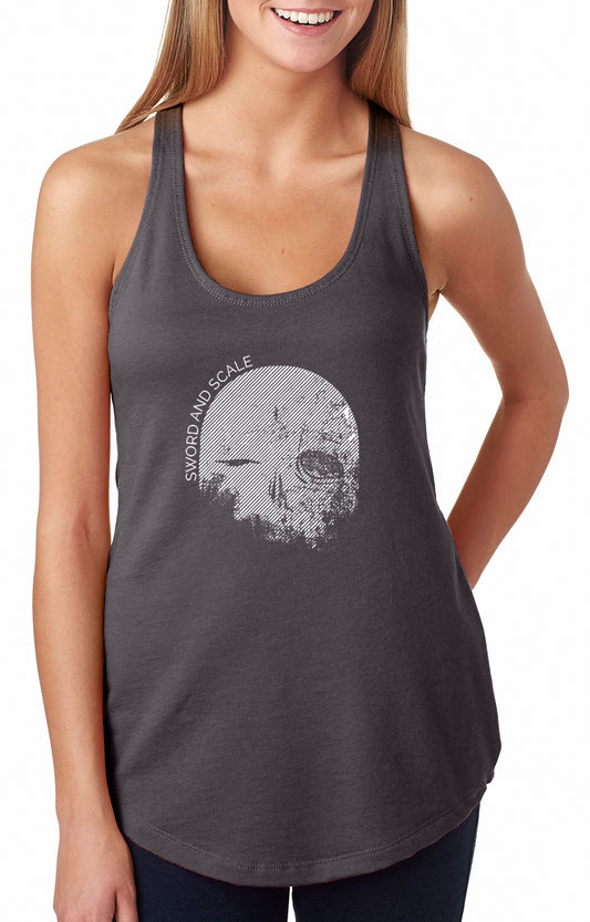 Glow in The Dark Skull Women's Racerback Tank