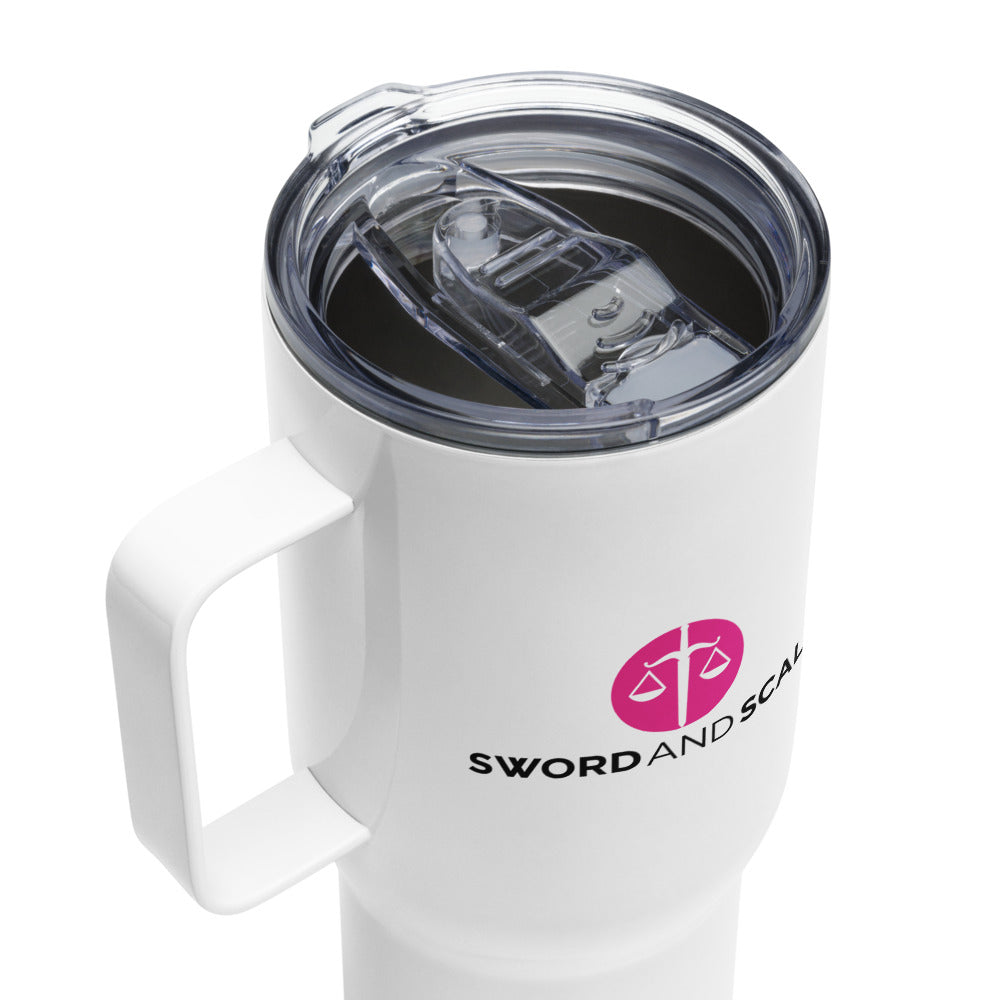 Sword and Scale Travel Mug