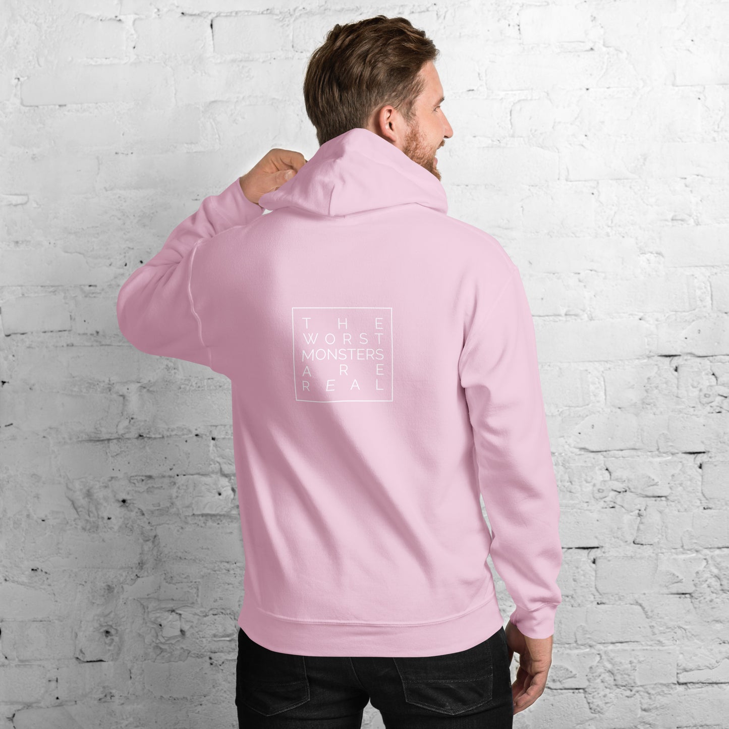 Live, Laugh, Love Unisex Heavy Cotton Hoodie (Pink)