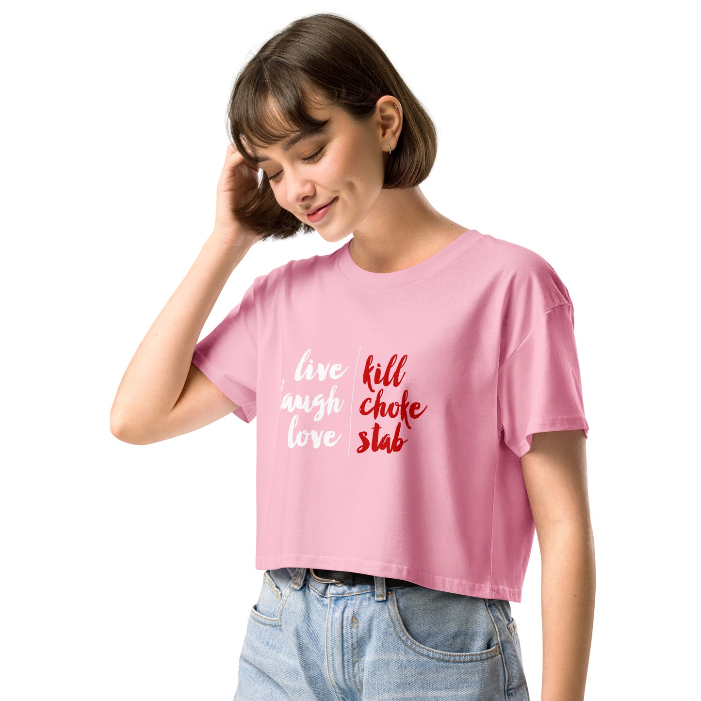 Live, Laugh, Love Women’s Crop Top