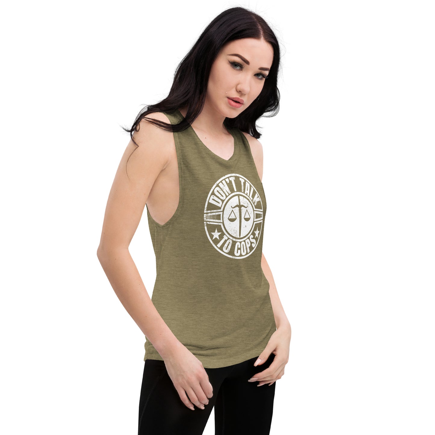 "Don't Talk to Cops" Ladies’ Muscle Tank